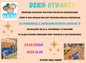 zaproszenie na dzień otwarty w dniu 03.02.2026r. o godzinie 16.00