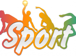 napis sport i kontuly ludzi uprawiających sport