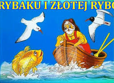 rybak na łódce, złota rybka, morze, mewy